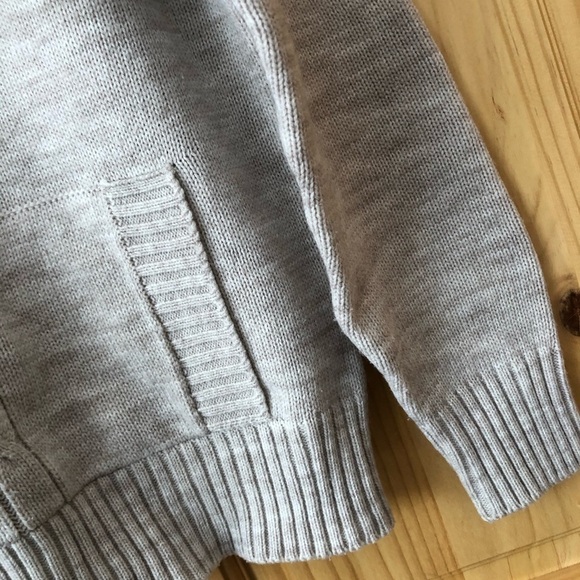 Vintage Society taupe cable knit pullover pouch pocket sweater size M - Picture 5 of 10